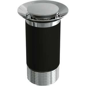 Bathroom Round Click-Clack Unslotted Basin Waste without Overflow, Top Fix