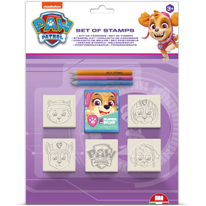 PAW Patrol Girl Blister Pack 5 Stamps  Kids Craft & Stationery Set