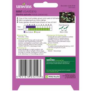 Unwins Garden Mint Seeds