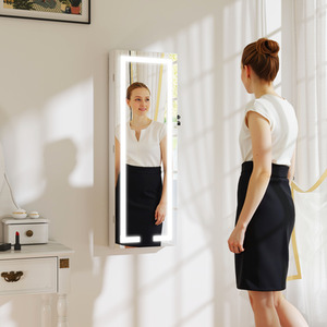 HOMCOM LED Mirror Jewellery Cabinet Full Length Mirror