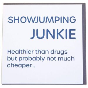 Gubblecote Showjumping Junkie Wordy Greetings Card