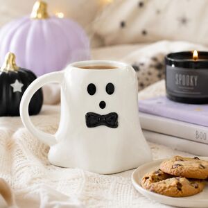 Halloween Ghost Mug With Bow Tie