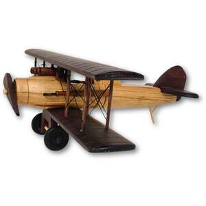 Timber Ace Model Wooden Airplane Handcrafted Vintage  33 cm