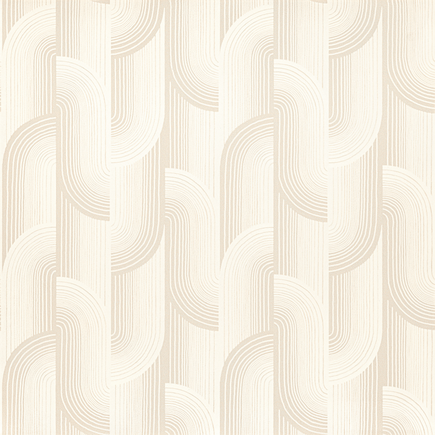 Rackhams Ivory Boutique Romaine Art Deco Luxury Weight Embossed Wallpaper, - Image 2