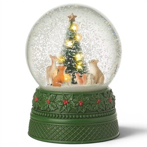 Light Up Woodland Animals Musical Christmas Snow Globe