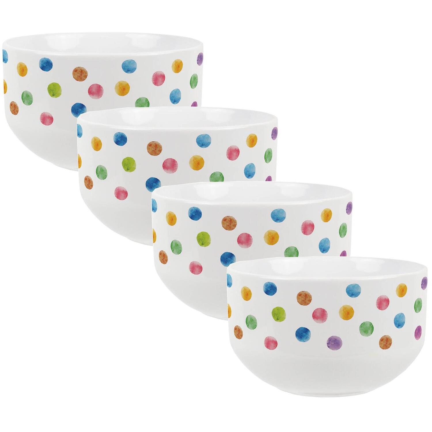 Image of Polka Dots Ceramic Bowl - White&hellip;