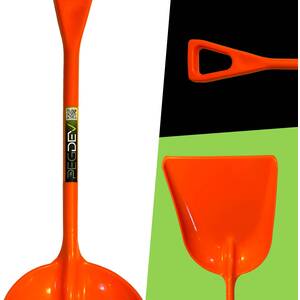 Pegdev One-Piece Poly Grain Shovel Heavy Duty Orange