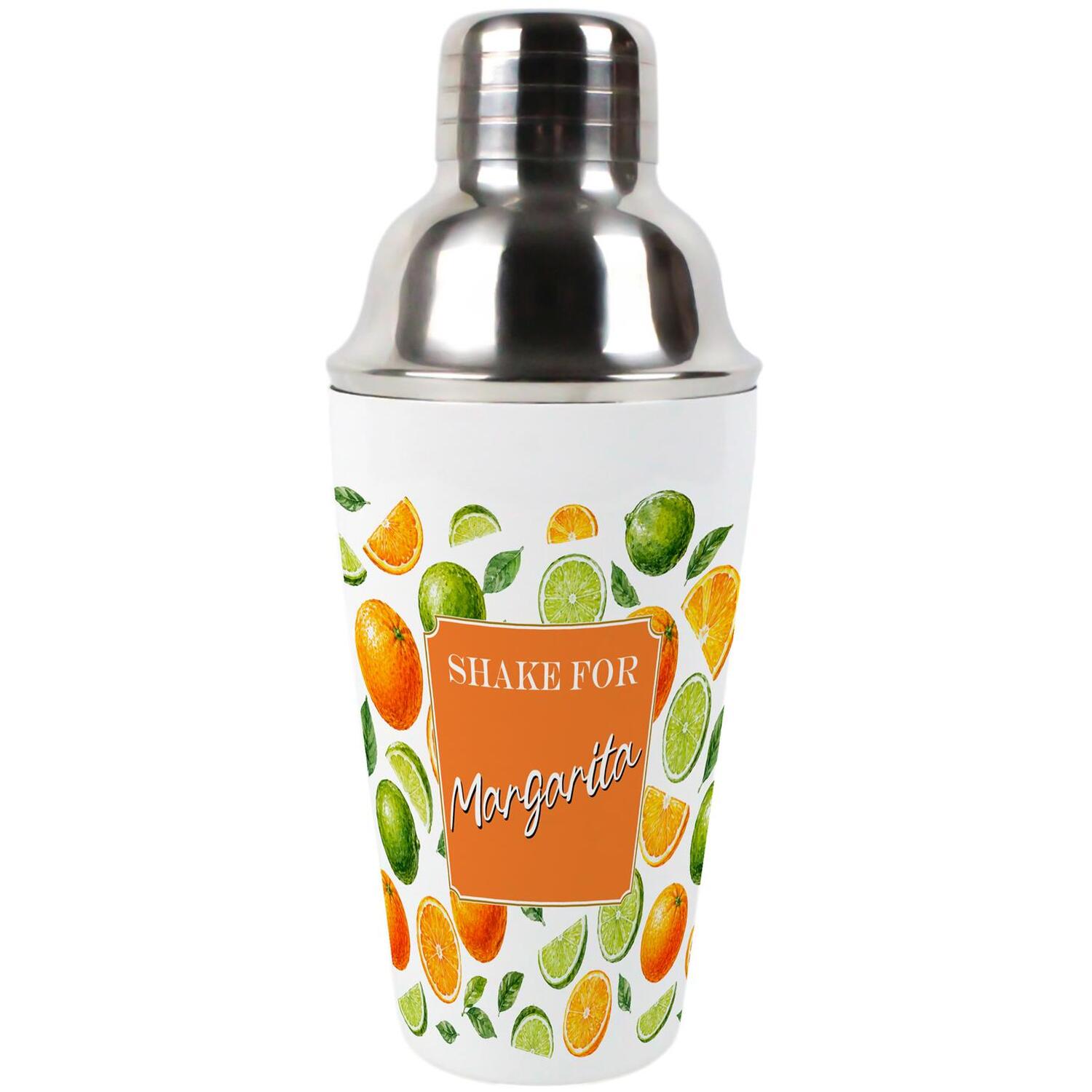 Purely Home Stainless Steel Cocktail Shaker & Strainer 550Ml - Shake For Margarita - Multicoloured