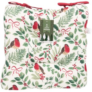 Festive Robin Print Seat Pad