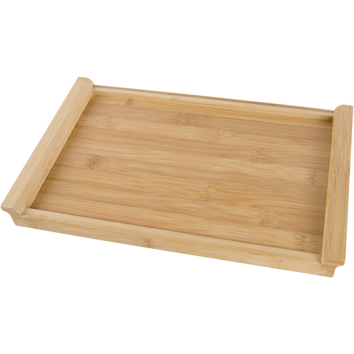 Eden & Willow Rectangular Bamboo Serving Tray With Side Handles - Natural Bamboo