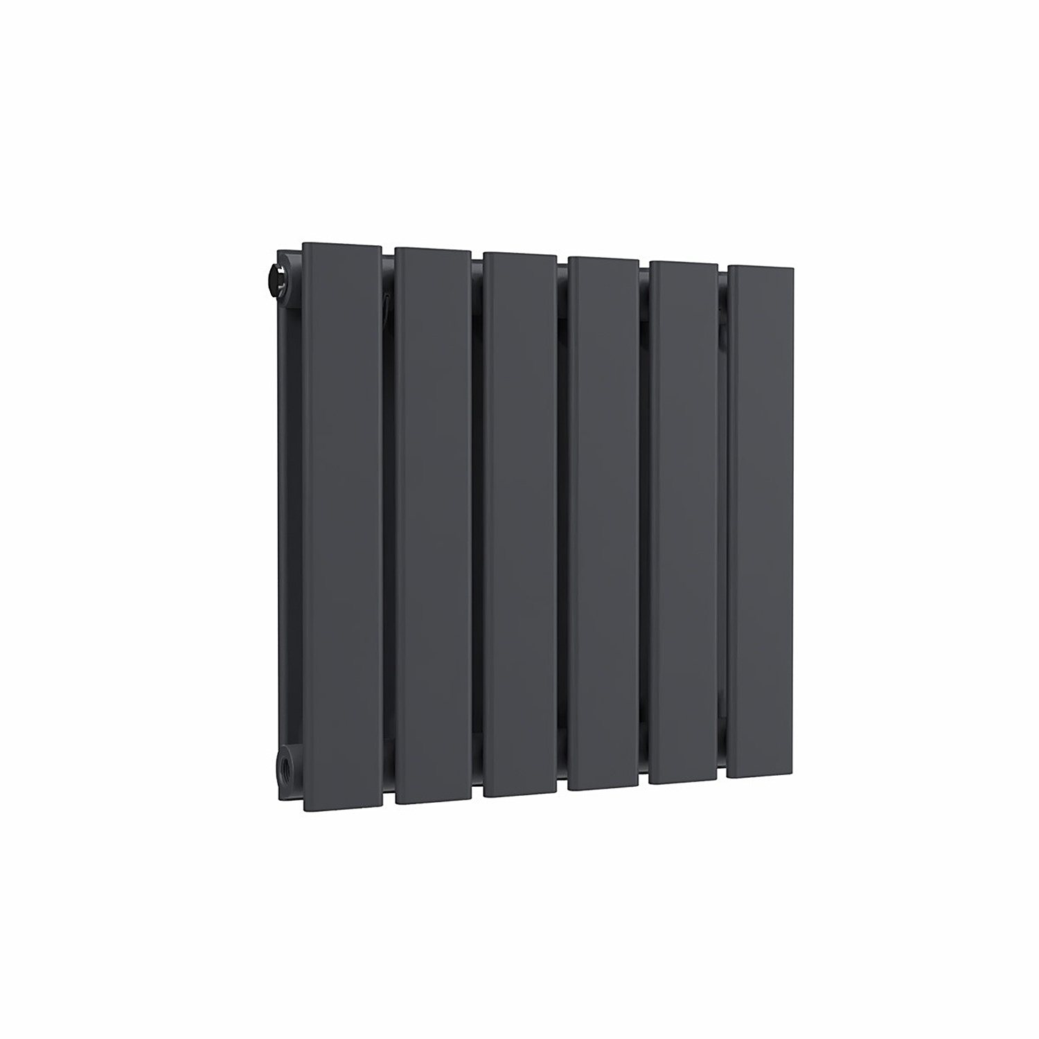 B&Q -  Flat Horizontal Radiator Anthracite Grey 400 mm X 420 mm Double - Image 2