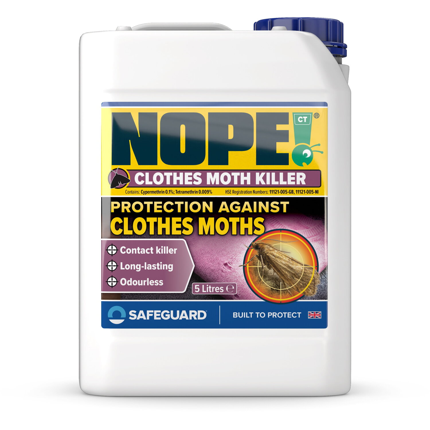 NOPE! Moth Killer Spray 5L - Moth Repellent for Home, Wardrobe & Carpets - Image 3