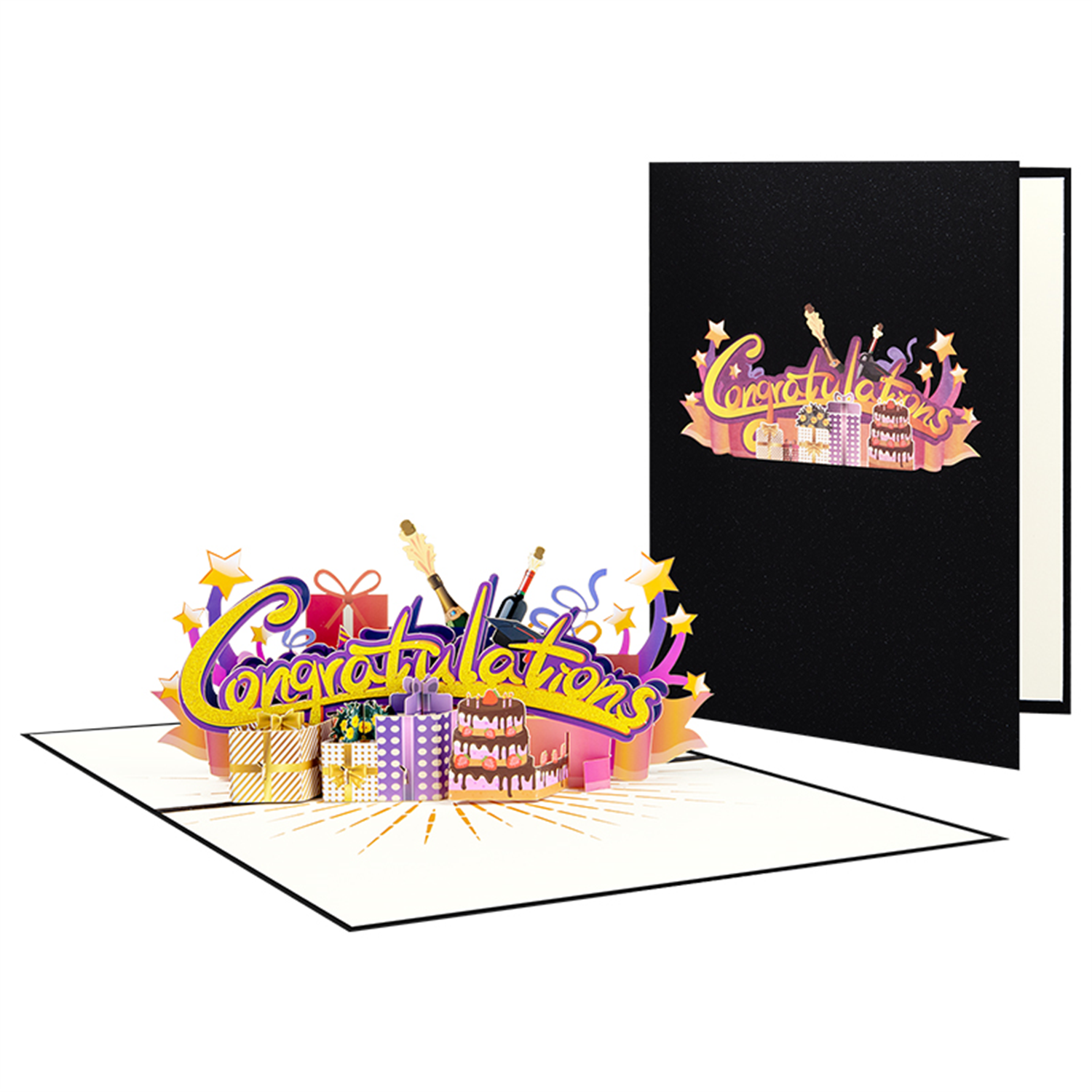 Cheers to You 3D Pop Up Congratulations Card - Image 2