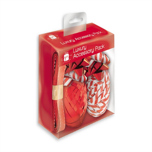 Pack of 6 7 Pieces Christmas Luxury Red and White Gift Wrap Set