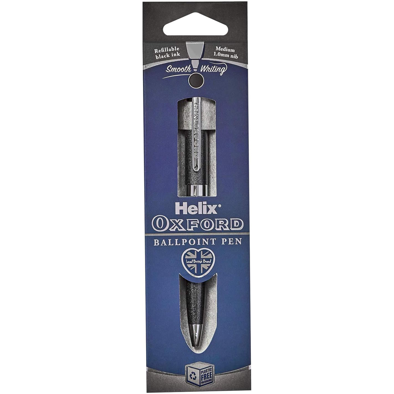Helix Oxford Premium Ballpoint Pen Graphite Barrel 1.0mm Nib Black Ink - Image 2