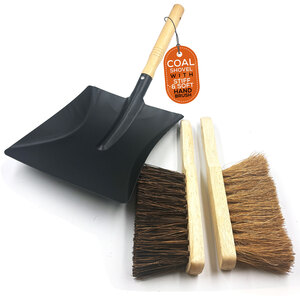 Heavy Duty Brush and Shovel Set with Soft and Stiff Hand Brushes