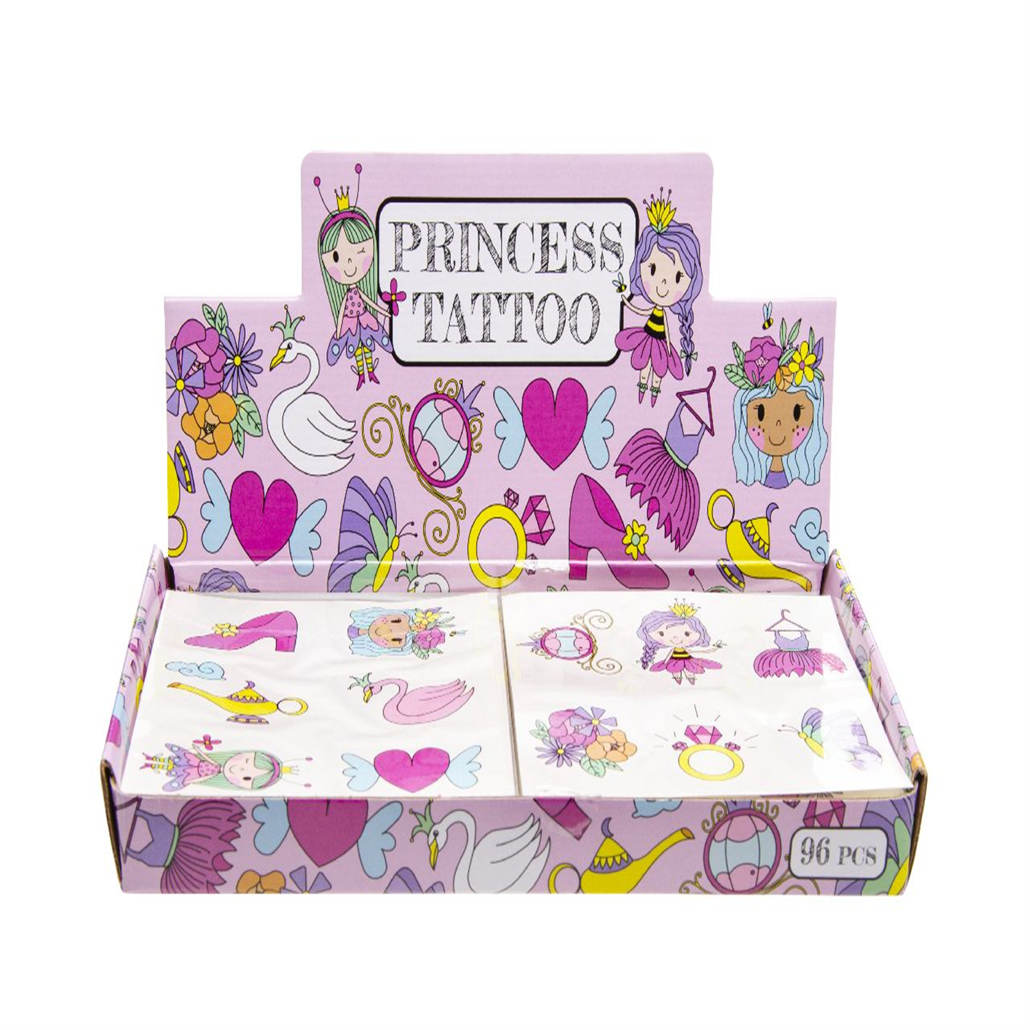 6 Pieces Princess Tattoos (One Sheet) - Sticker Kids Party Loot Bag Fillers - Image 2