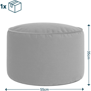 Olive Green icon Milano Round Velvet Pouffe shot 19506564