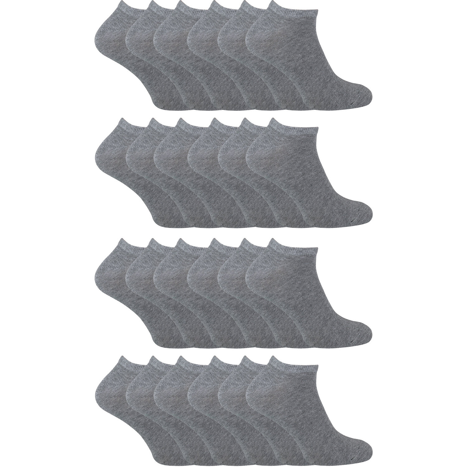 Sock Snob 24 Pack Multipack Unisex Cotton Trainer Socks