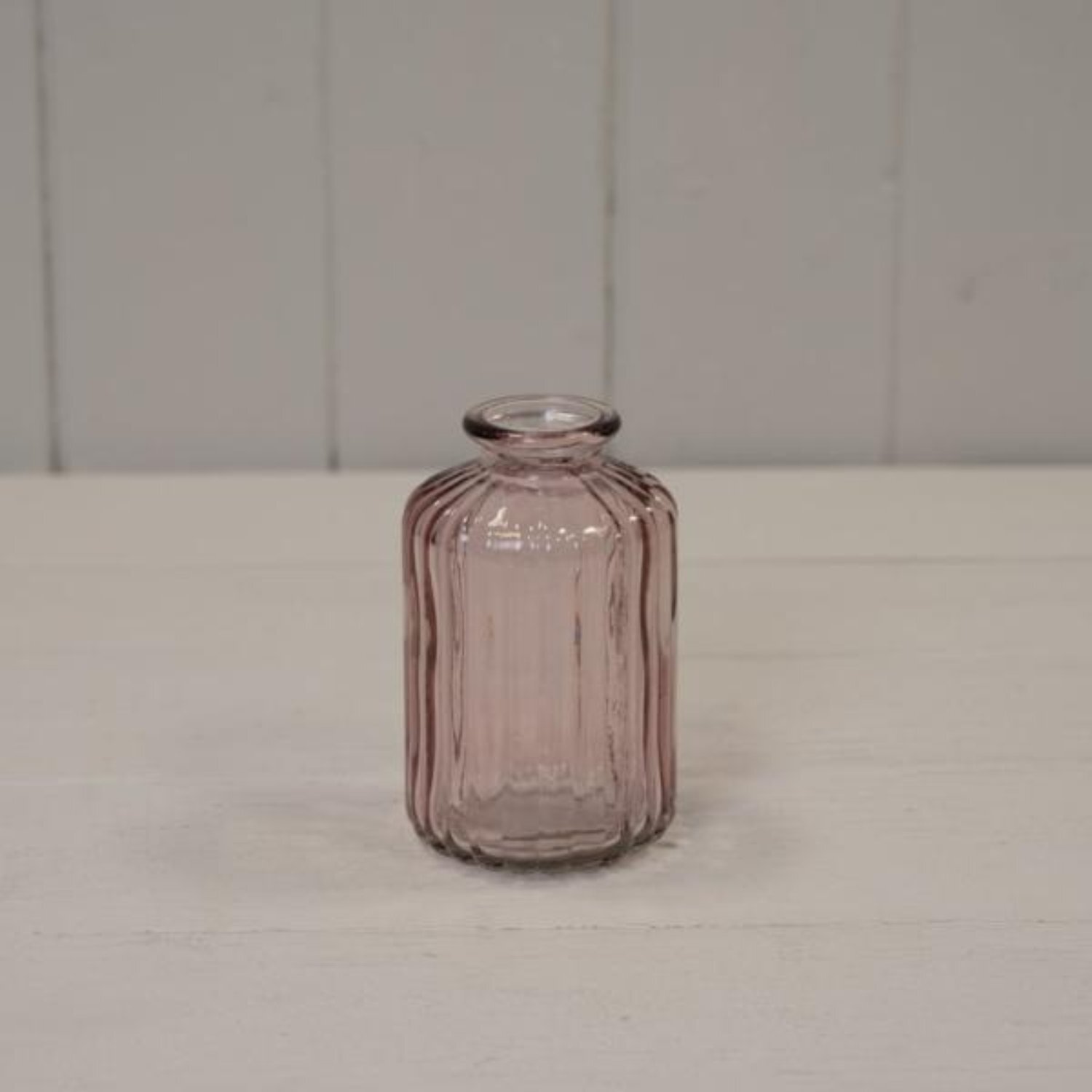  - Stylish Lavender Ribbed Glass Bottle For Decoration - Image 3