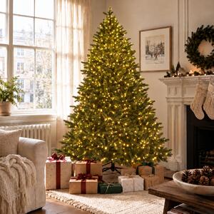7ft Brackenholt Pre-Lit PVC Artificial Christmas Tree - Warm White LEDs