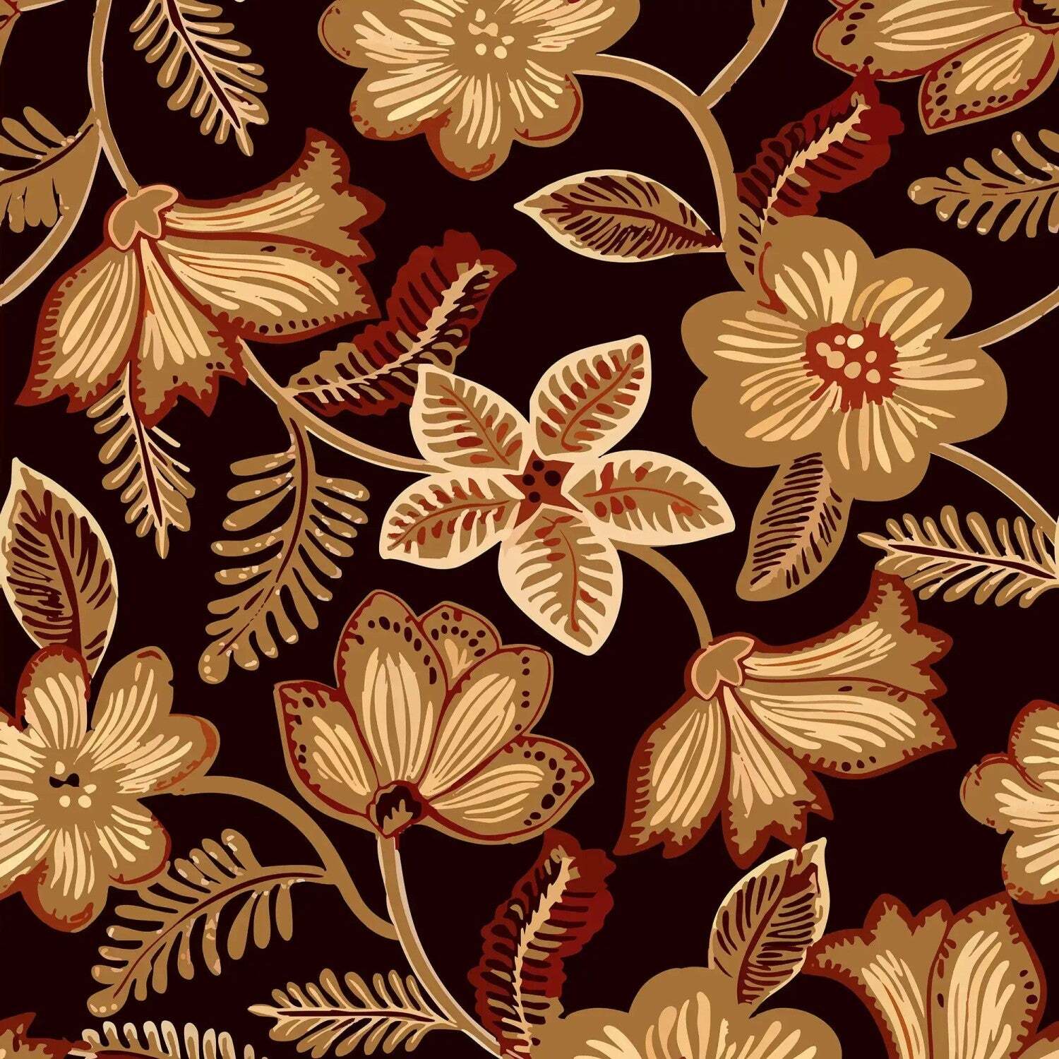 I Love Wallpaper Sample Of Dark Romance Wallpaper In Gold On Black