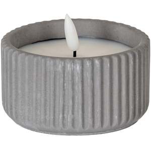 Natural Glow Ribbed Small LED Candle