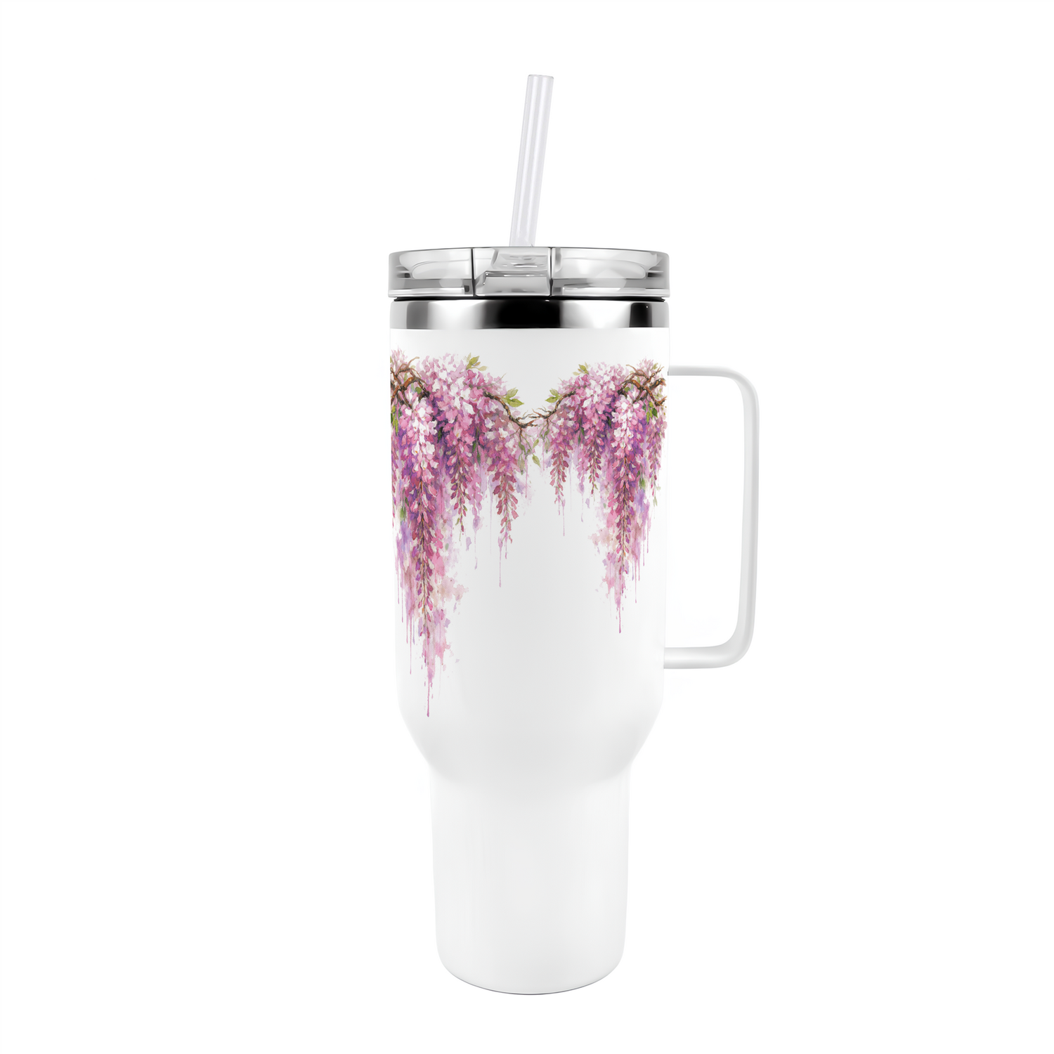B&Q -  Pink Wisteria40Oz Stainless Steel Xl Travel Cup With Straw And Lid - Image 3