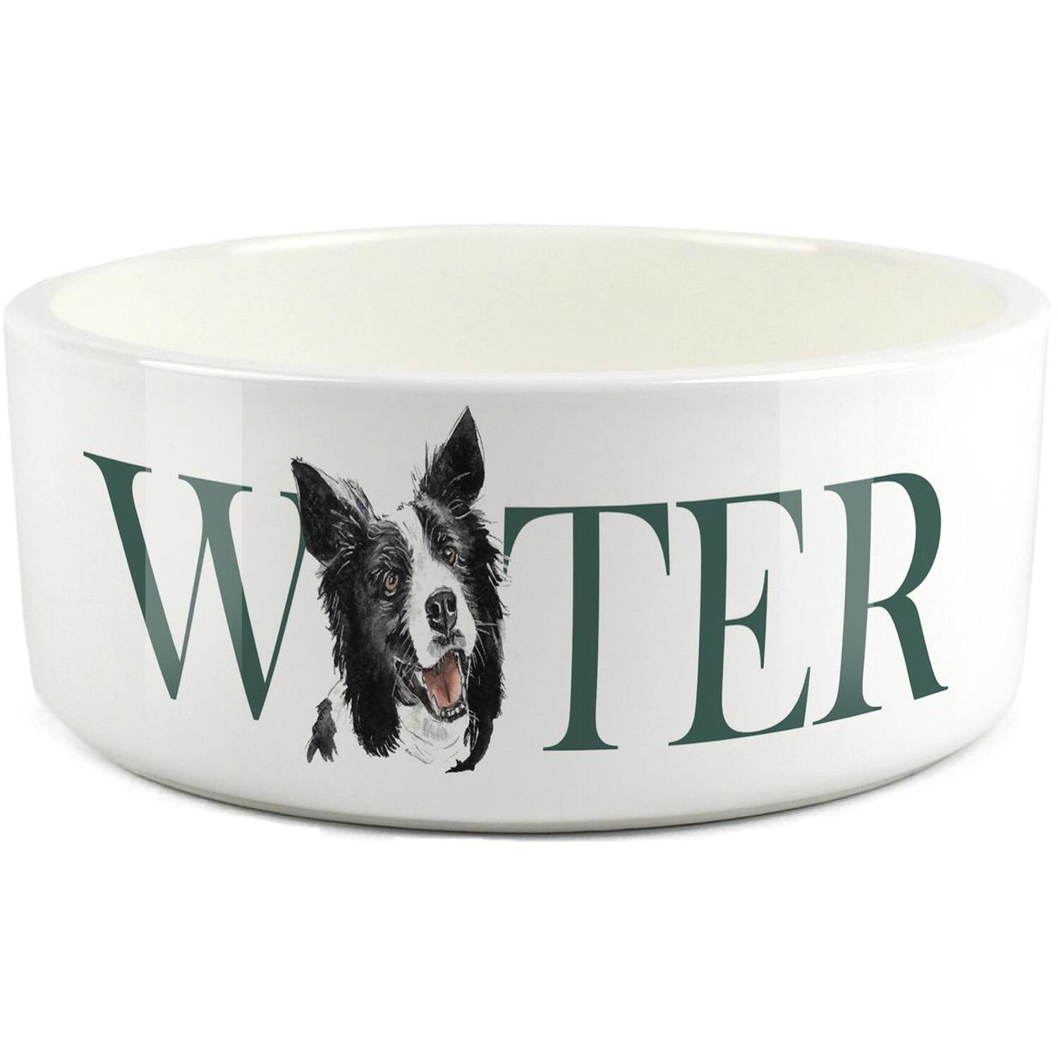 Border Collie Pet Bowl - Dog Portrait Large Ceramic Water Bowl/Dish Dog Gift - Image 2