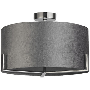 3 Light Ceiling With Velvet Shade