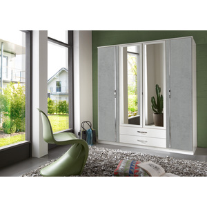 Duo Grey 4 Door Wardrobe