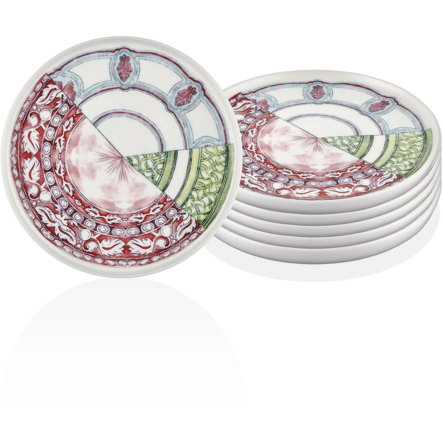 The Mia Kintsugi Series Porcelain Side Plates, Set of 6 - Multicolour