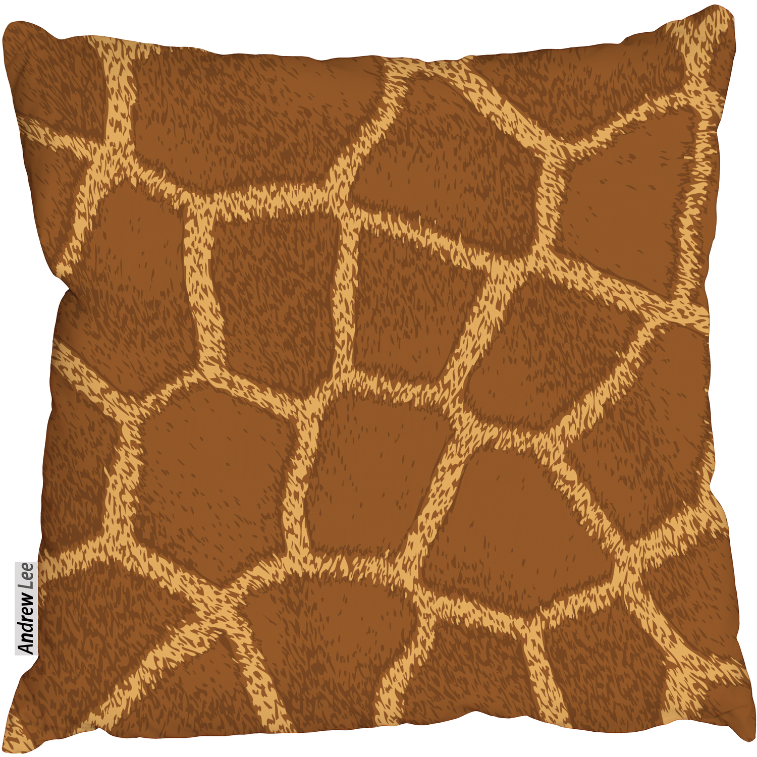 Giraffe animal print Cushion - brown / 60cm