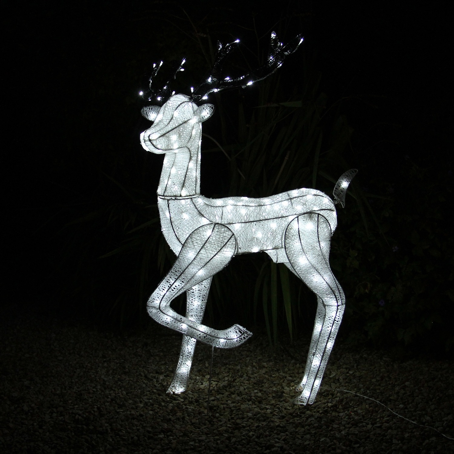 Image of Large Light Up Stag Reindeer F3 - White