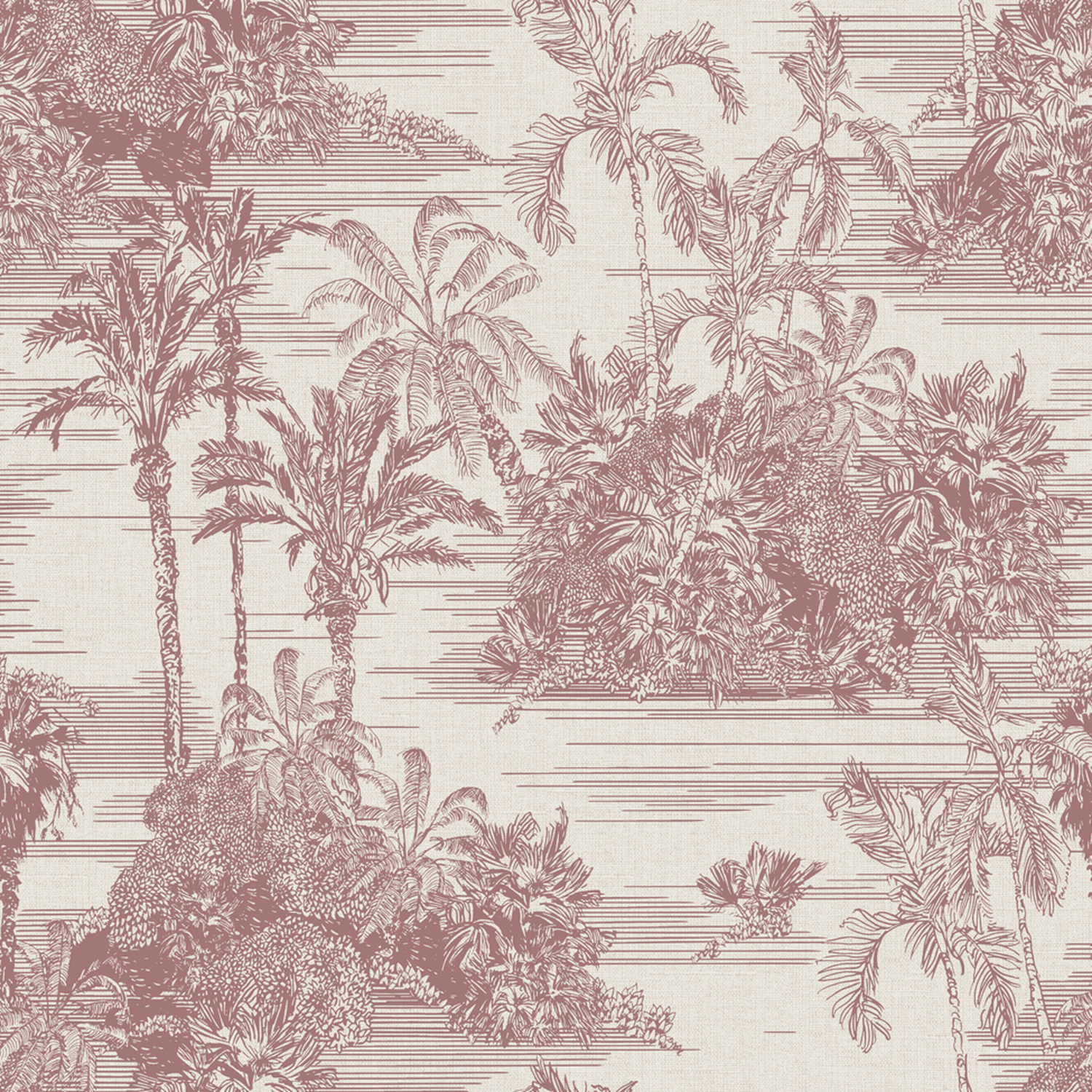 Eden Tropical Toile Red - Red
