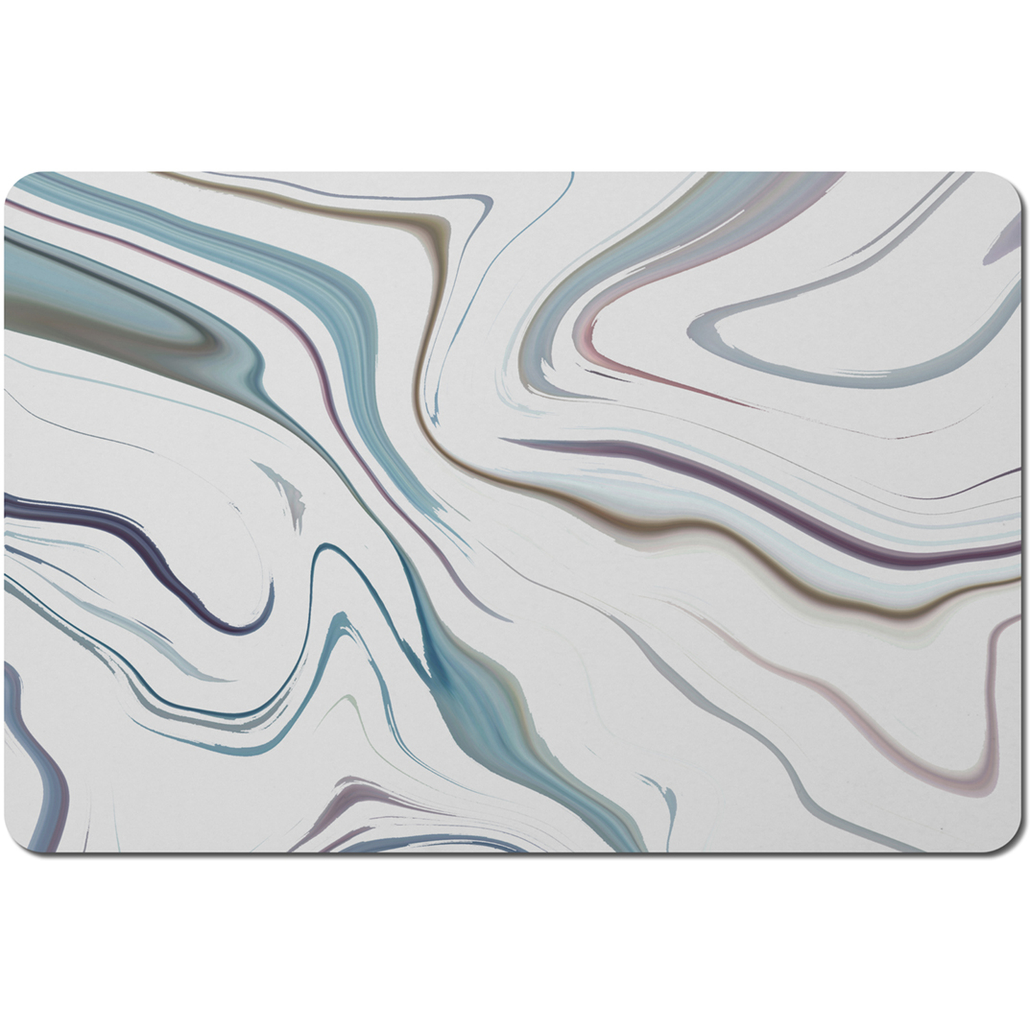 Image of Blue Rippled Marble Placemat - Blue