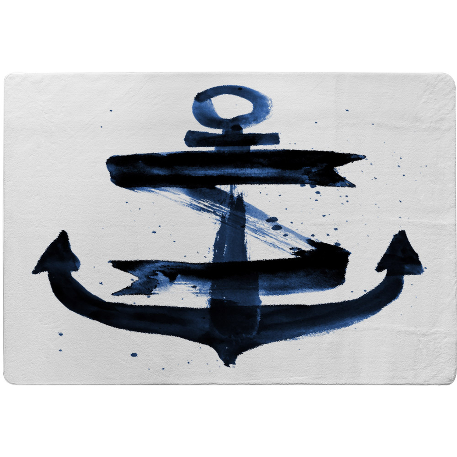 Watercolour Anchor Rug - Blue / 150cm thumbnail