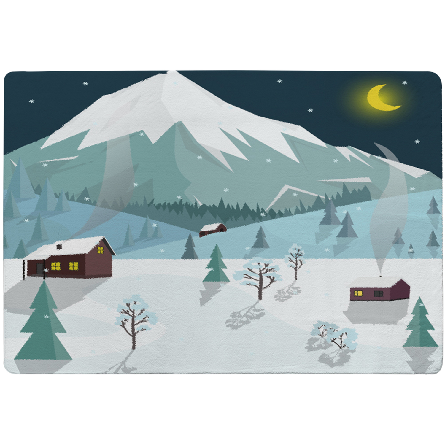 Cold Weather Rugs Winter Landscape Style Rug