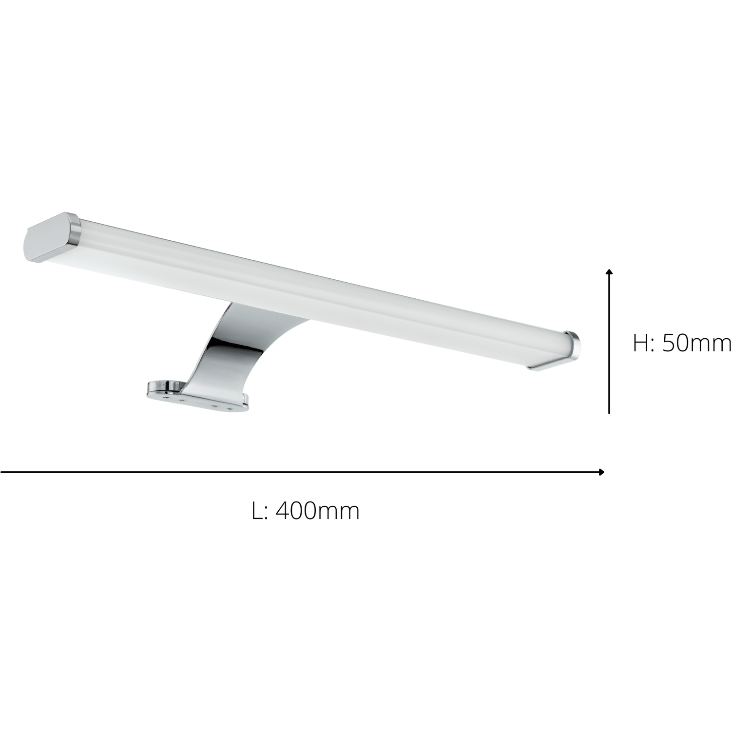 Eglo Vinchio Led Mirror Bathroom Light - White And Chrome Steel - White