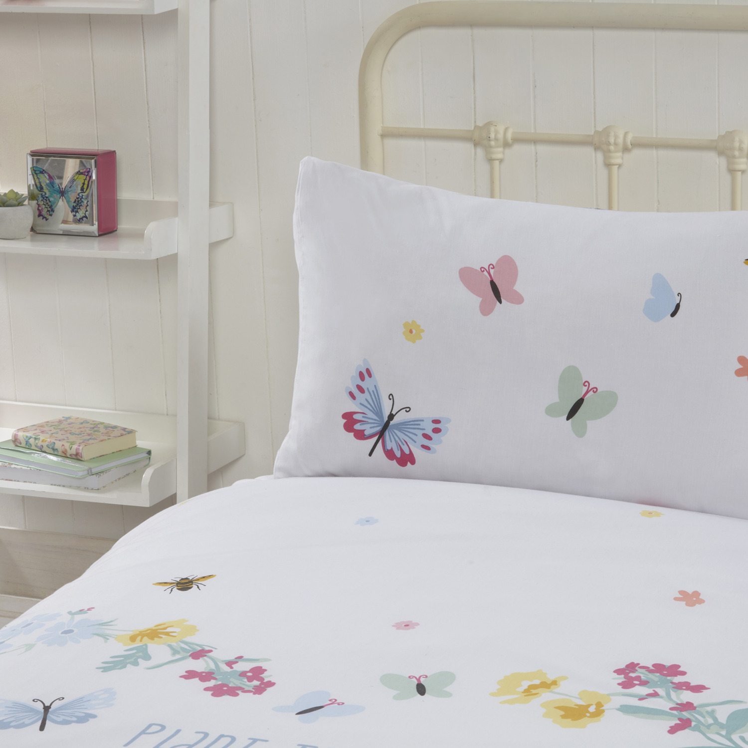 Ph Butterflies Bees Floral Duvet Set With Pillowcase - Multi Double