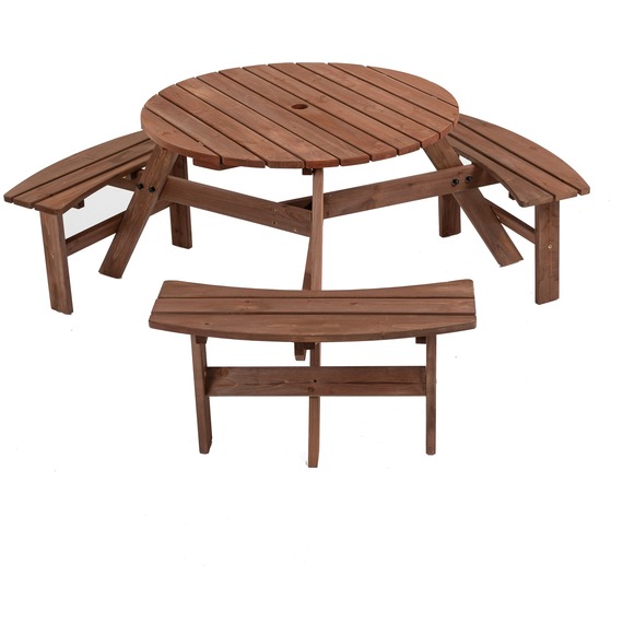 6 Seat Round Picnic Table