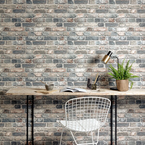 Loft Brick Blue Wallpaper