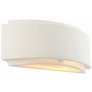 Gianna Wall Unglazed Ceramic Gloss White Paint 1 Light Dimmable IP20 - E14