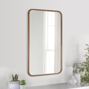 Oak Framed Curved Wall Mirror