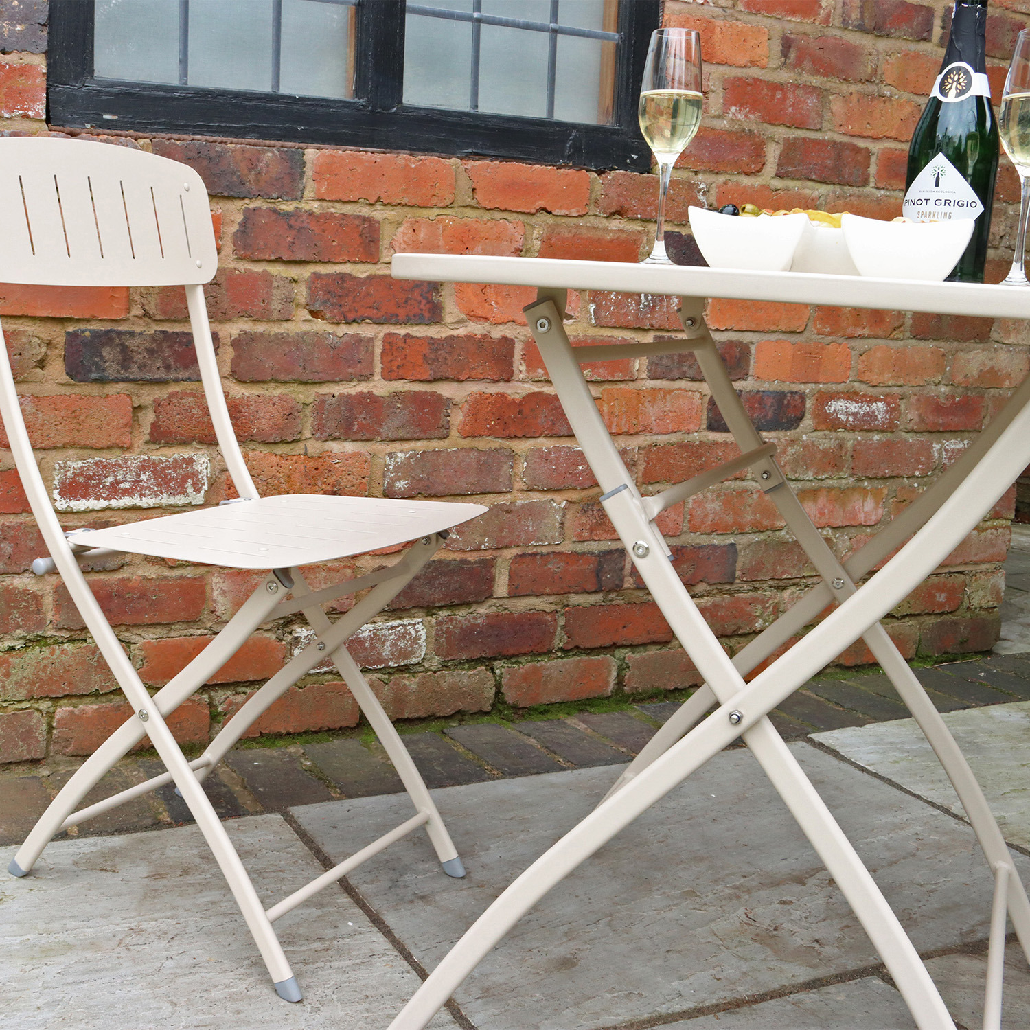 Venice Bistro Folding Set - Champagne