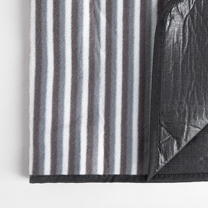 Grey / 220cm Picnic Blanket with Faux Leather Carry Handle shot 5183644