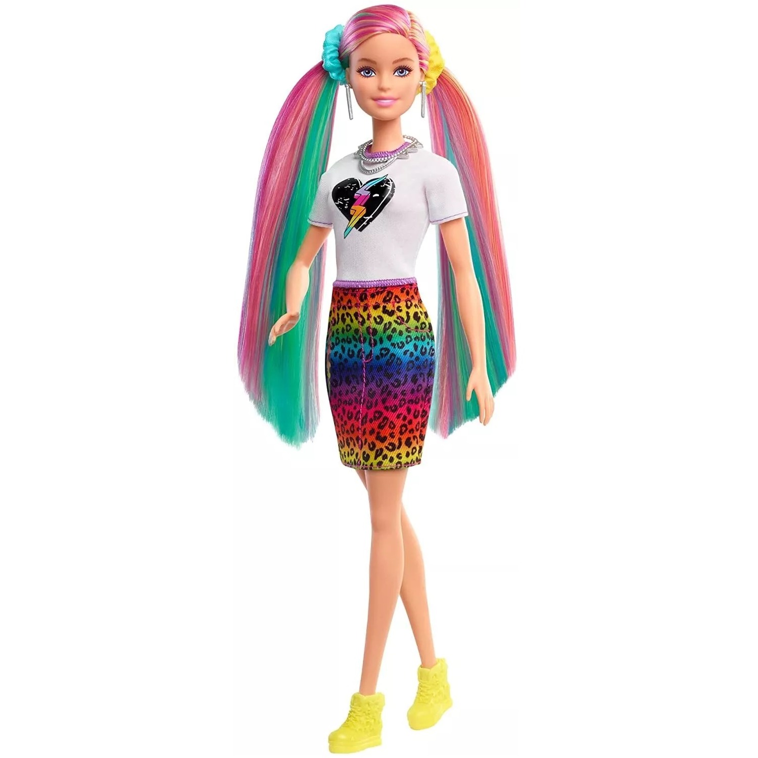 Barbie Leopard Rainbow Hair Doll, ColorChange Hair Feature