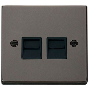Black Nickel Secondary Telephone Twin Socket