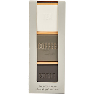 Stacking Tea Coffee Sugar Canister Set