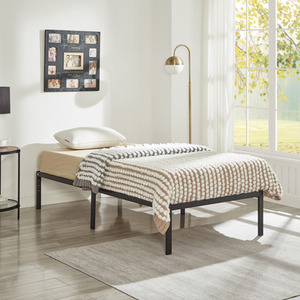 Metal Bed Frame with Modern Black Finish